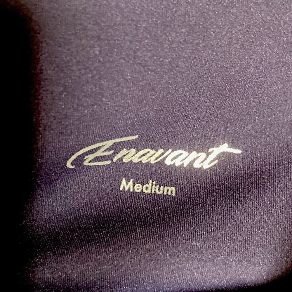 Enavant Sport Calypso Sports Bra Med Blue White Stripe Wide Criss Cross Straps - Picture 6 of 7